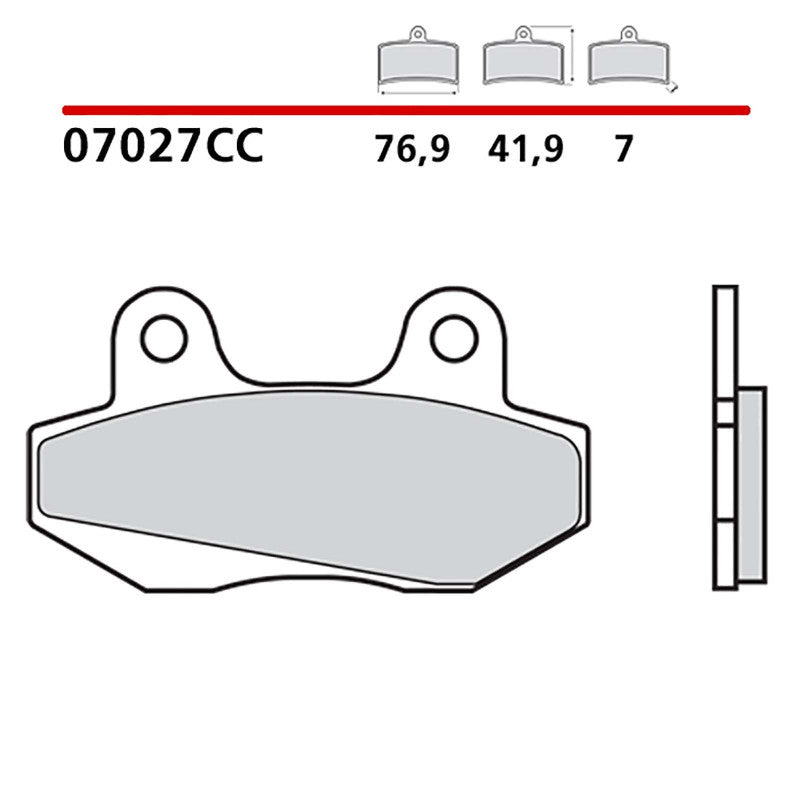BREMBO KIT PASTIGLIE FRENO ANT. MONTA SU SYM WOLF 125 02-02-07027