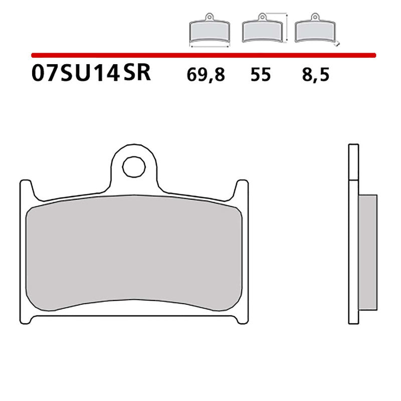 BREMBO KIT PASTIGLIE FRENO ANT. MONTA SU TRIUMPH ROCKET X ABS 2300 15-17-07SU14SR