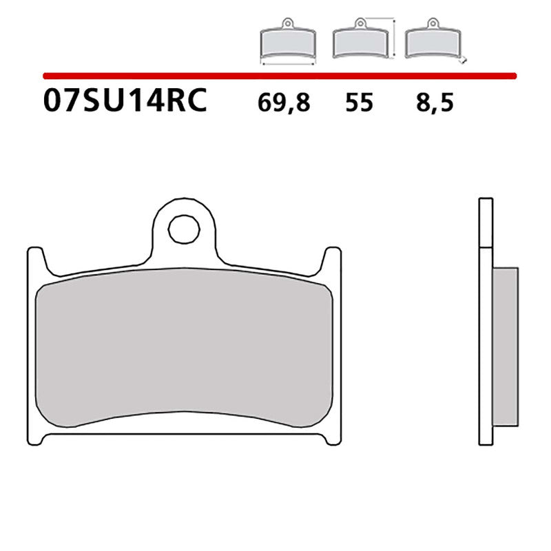 BREMBO KIT PASTIGLIE FRENO ANT. MONTA SU TRIUMPH SPEED TRIPLE T 509 02-04-07SU14RC