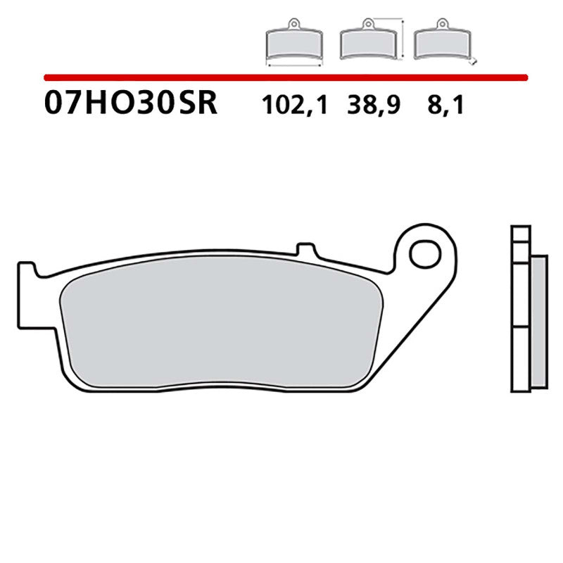 BREMBO KIT PASTIGLIE FRENO ANT. MONTA SU TRIUMPH THRUXTON 900 04-07-07HO30SR