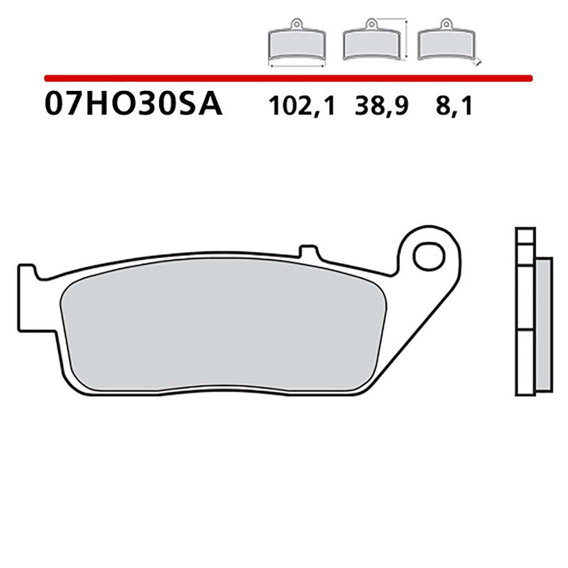 BREMBO KIT PASTIGLIE FRENO ANT. MONTA SU TRIUMPH THRUXTON EFI 900 08-15-07HO30SA
