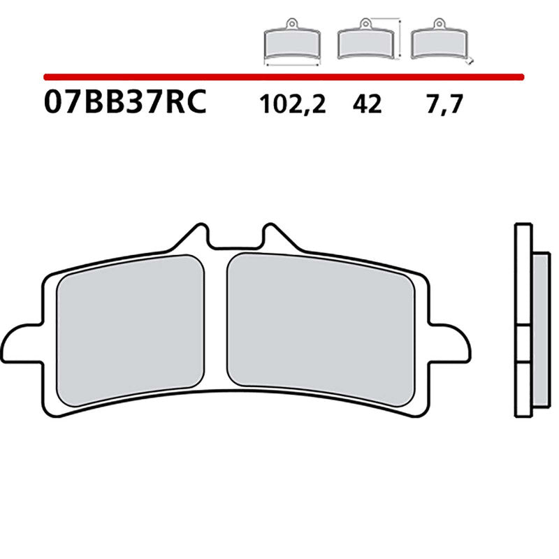 BREMBO KIT PASTIGLIE FRENO ANT. MONTA SU TRIUMPH TIGER 900 20-21-07BB37RC