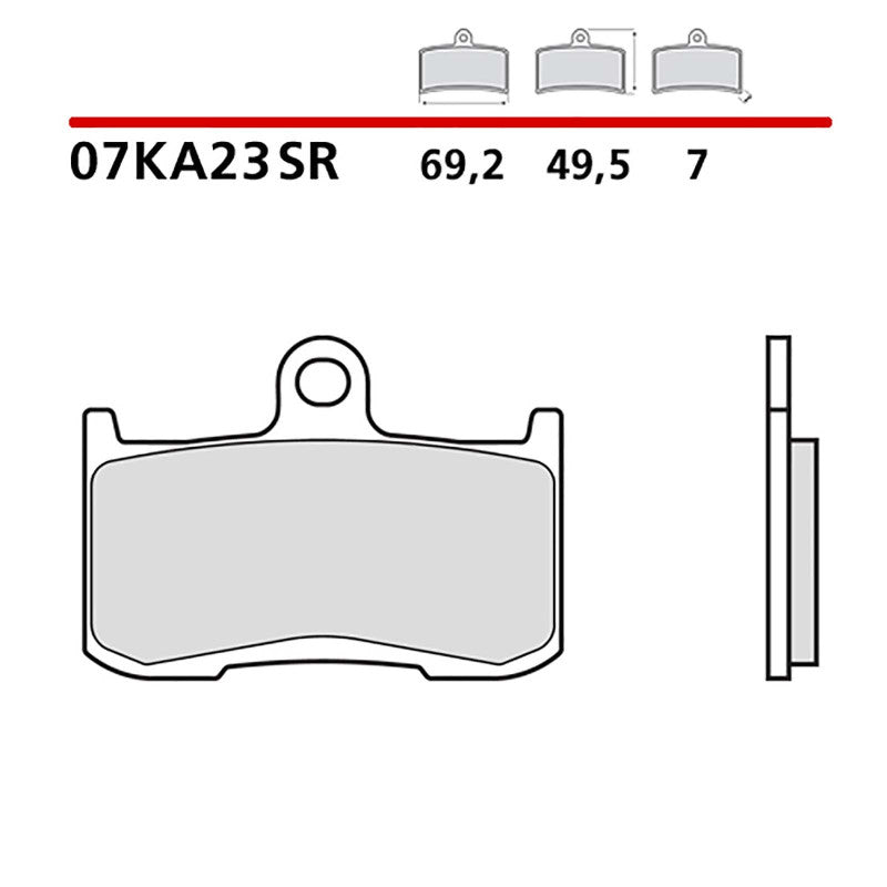 BREMBO KIT PASTIGLIE FRENO ANT. MONTA SU TRIUMPH TIGER SPORT ABS 1050 16-20-07KA23SR