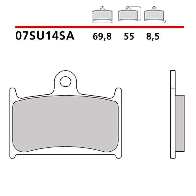 BREMBO KIT PASTIGLIE FRENO ANT. MONTA SU TRIUMPH TROPHY 900 94-01-07SU14SA
