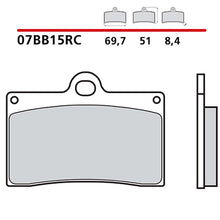 BREMBO KIT PASTIGLIE FRENO ANT. MONTA SU VOXAN SCRAMBLER 1000 03-06-07BB15RC
