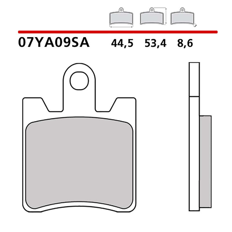 BREMBO KIT PASTIGLIE FRENO ANT. MONTA SU YAMAHA FJR AE ABS 1300 15-20-07YA09SA