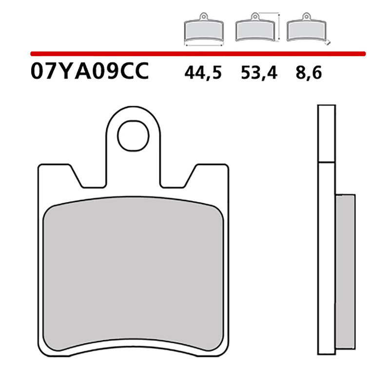 BREMBO KIT PASTIGLIE FRENO ANT. MONTA SU YAMAHA FJR AS ABS 1300 06-12-07YA09CC
