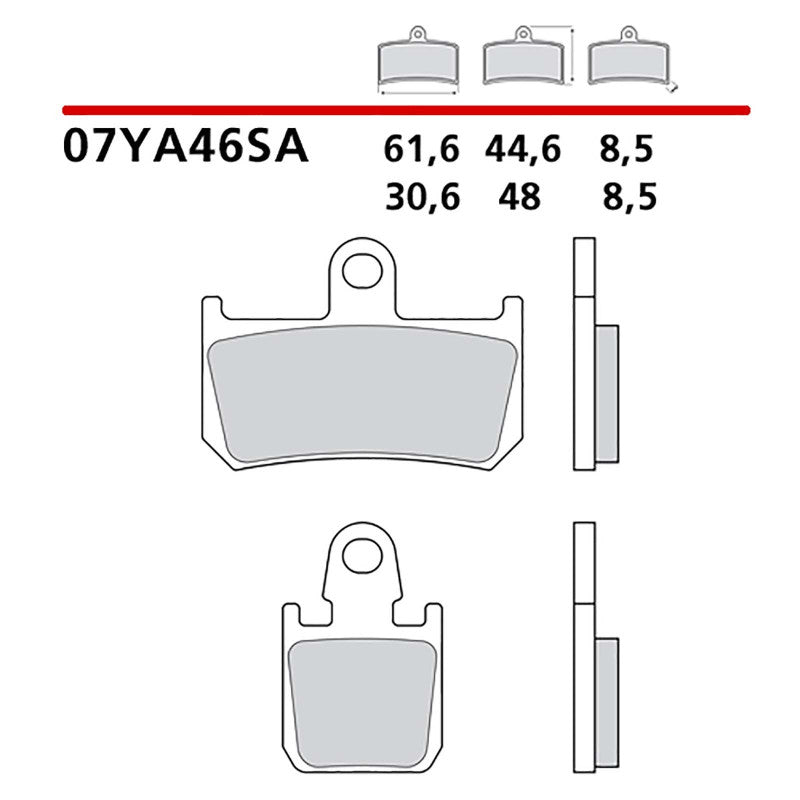 BREMBO KIT PASTIGLIE FRENO ANT. MONTA SU YAMAHA MT-01 1670/SP 07-11-07YA46SA