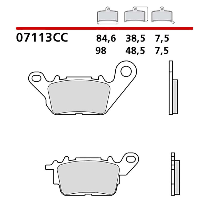 BREMBO KIT PASTIGLIE FRENO ANT. MONTA SU YAMAHA N-MAX 150 15-17-07113