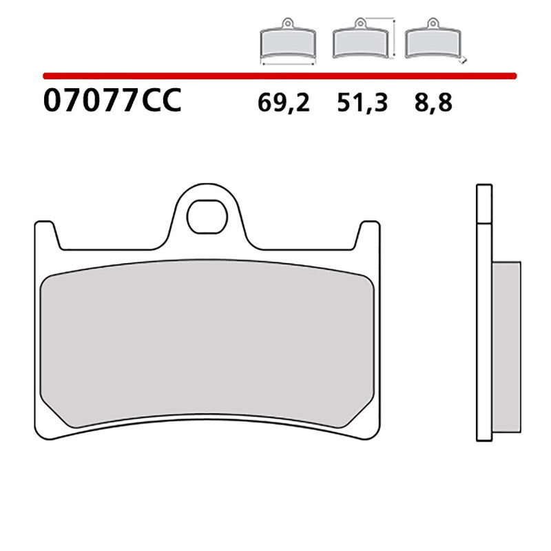 BREMBO KIT PASTIGLIE FRENO ANT. MONTA SU YAMAHA T-MAX BLACK MAX 530/ABS 12-14-07077