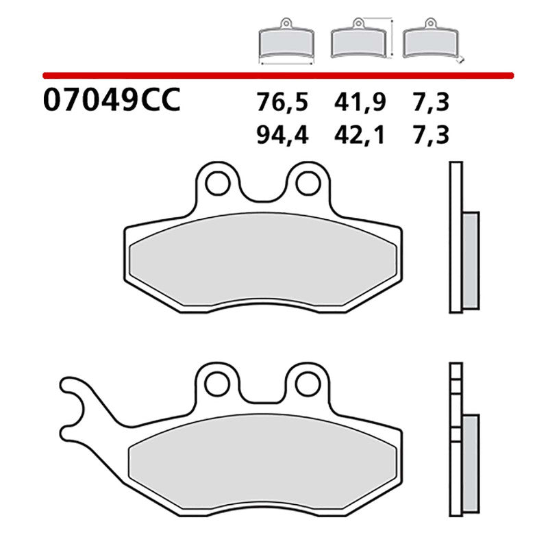 BREMBO KIT PASTIGLIE FRENO ANT. MONTA SU YAMAHA TZR 50 93-02-07049