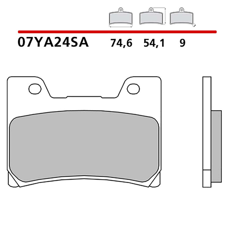 BREMBO KIT PASTIGLIE FRENO ANT. MONTA SU YAMAHA V-MAX 1200 93-02-07YA24SA