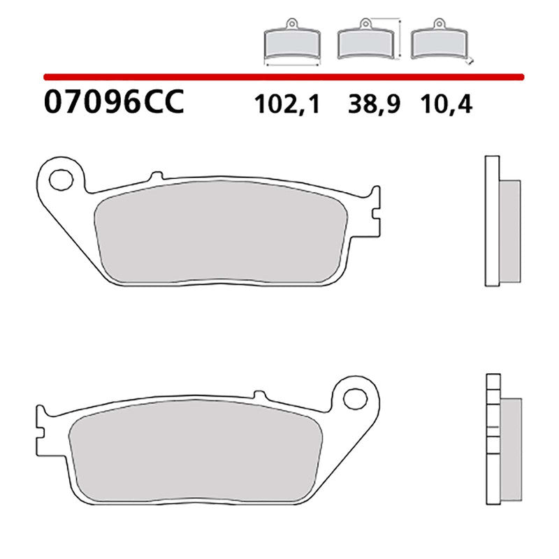 BREMBO KIT PASTIGLIE FRENO ANT. MONTA SU YAMAHA X-CITY ABS 250 14-16-07096