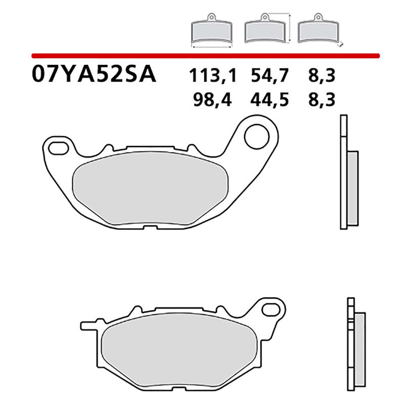 BREMBO KIT PASTIGLIE FRENO ANT. MONTA SU YAMAHA X-MAX MAX TECH 300 20-22-07YA52SA