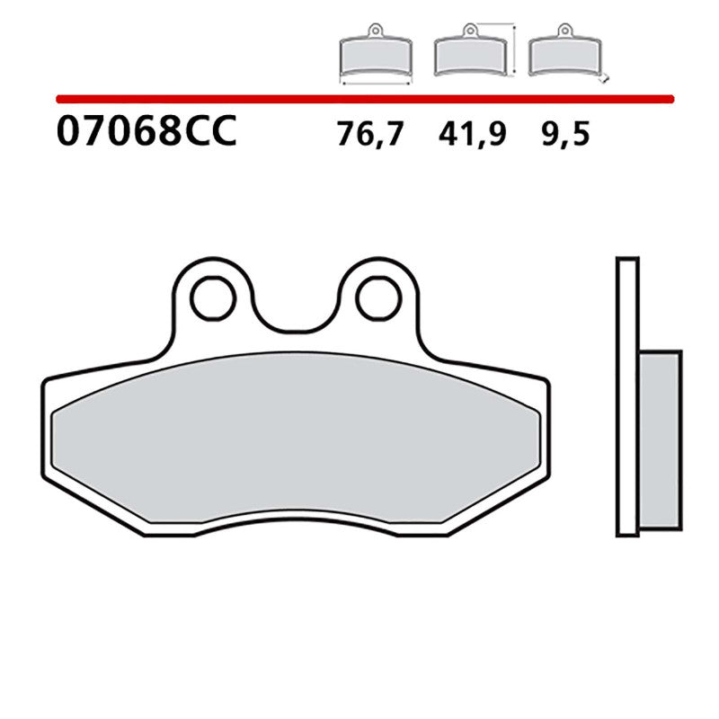 BREMBO KIT PASTIGLIE FRENO ANT. MONTA SU YAMAHA XC CYGNUS X 125 04-06-07068