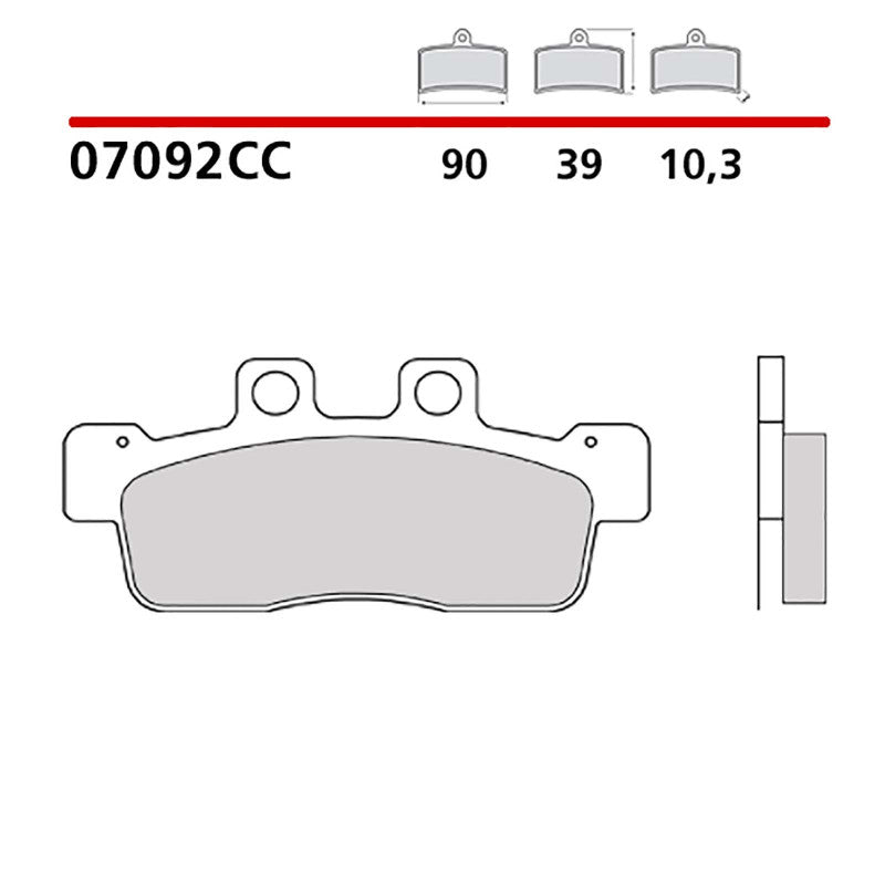 BREMBO KIT PASTIGLIE FRENO ANT. MONTA SU YAMAHA XC CYGNUS XI 125 07-13-07092
