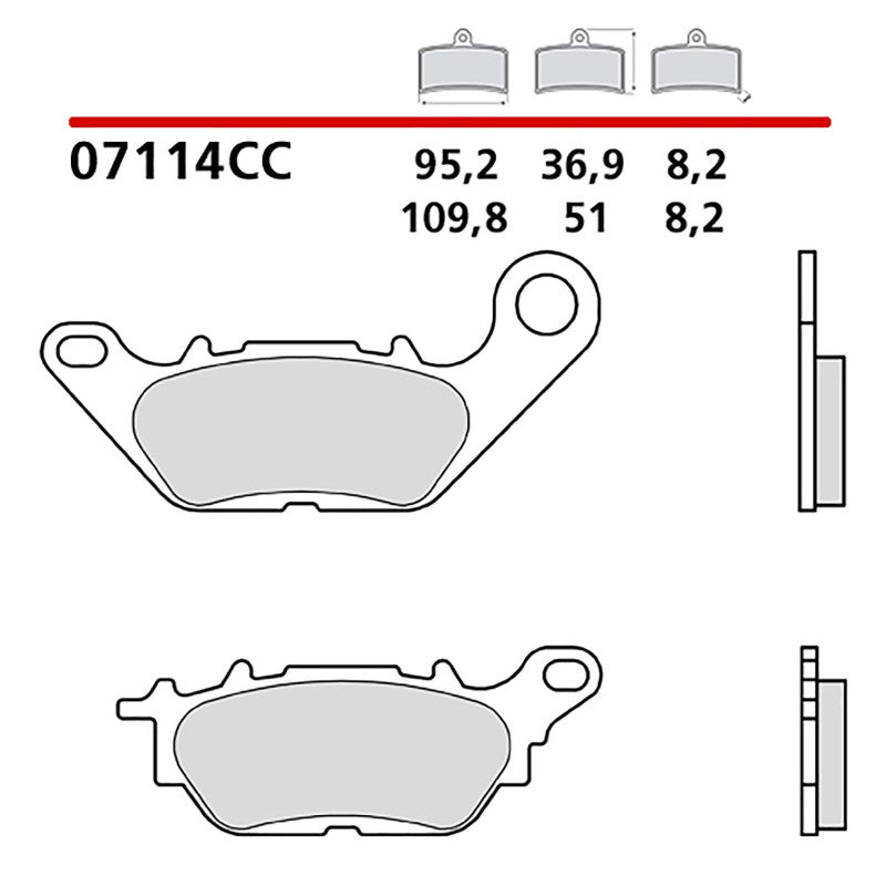 BREMBO KIT PASTIGLIE FRENO ANT. MONTA SU YAMAHA XC E VITY 125 08-13-07114