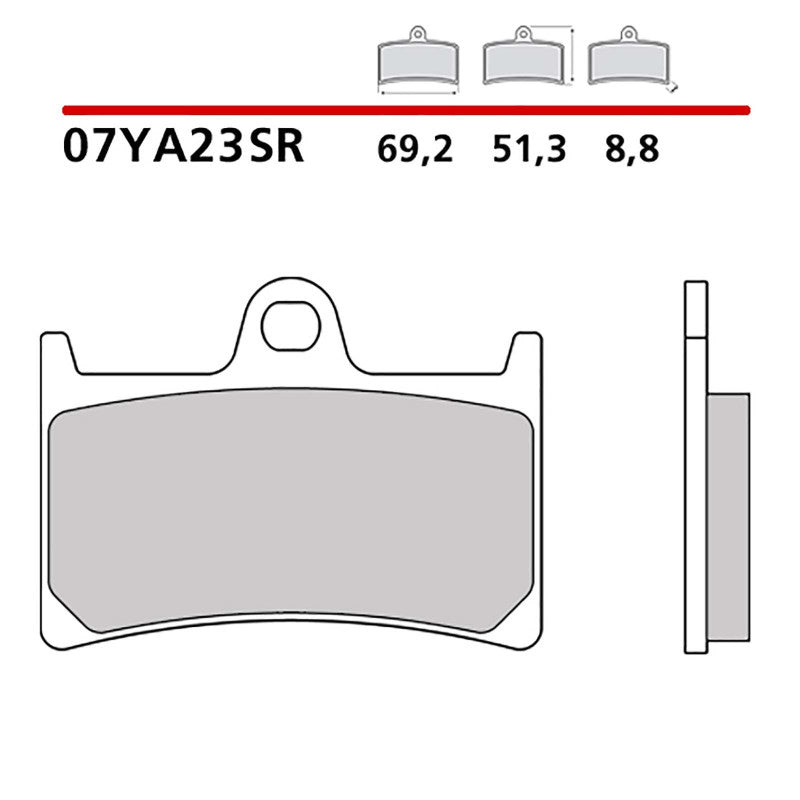 BREMBO KIT PASTIGLIE FRENO ANT. MONTA SU YAMAHA XT Z SUPER TENERE ABS 10-13-07YA23SR