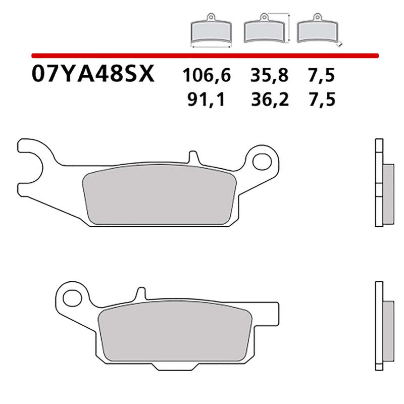 BREMBO KIT PASTIGLIE FRENO ANT. MONTA SU YAMAHA YFM R RAPTOR 250 08-13-07YA48SX