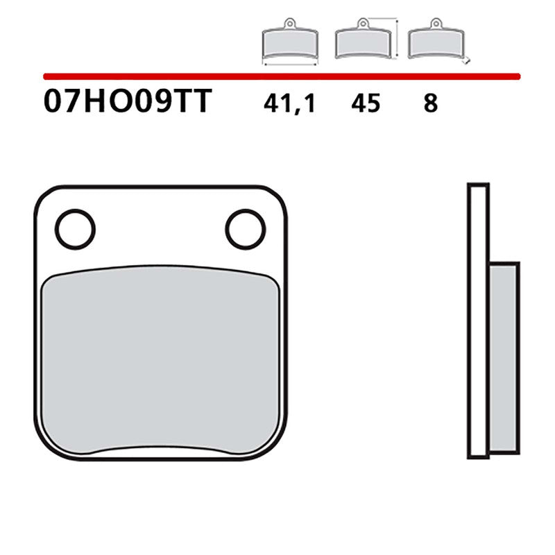 BREMBO KIT PASTIGLIE FRENO ANT. MONTA SU YAMAHA YFM X WOLVERINE 350 06-09-07HO09TT