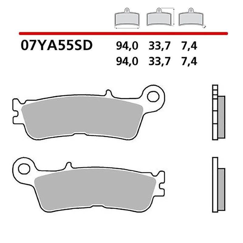 BREMBO KIT PASTIGLIE FRENO ANT. MONTA SU YAMAHA YZ FX 450 21-21-07YA55SD