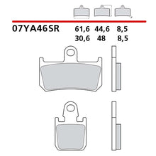 BREMBO KIT PASTIGLIE FRENO ANT. MONTA SU YAMAHA YZF-R1 1000 09-14-07YA46SR