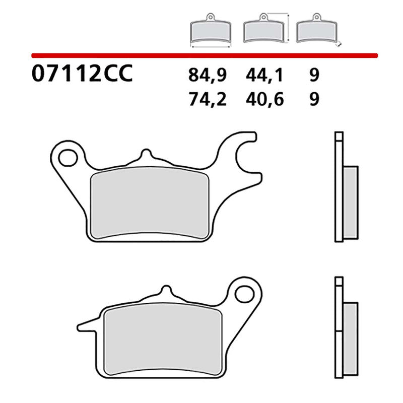 BREMBO KIT PASTIGLIE FRENO ANT. SINISTRA MONTA SU YAMAHA TRICITY 300 20-20-07112