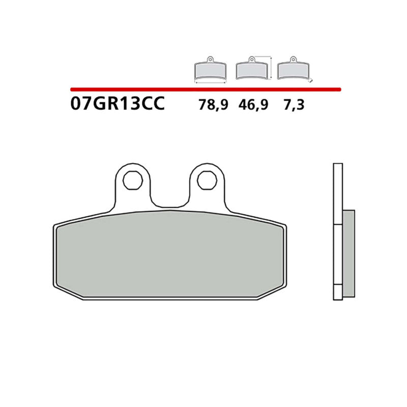BREMBO KIT PASTIGLIE FRENO POST. MONTA SU APRILIA MANA 850 07-13-COD.07GR13CC