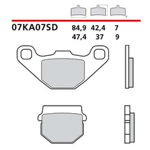 BREMBO KIT PASTIGLIE FRENO POST. MONTA SU APRILIA RS 50 18-19-COD.07KA07SD