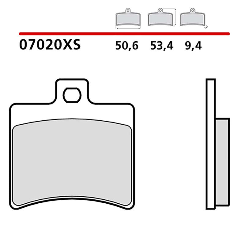 BREMBO KIT PASTIGLIE FRENO POST. MONTA SU APRILIA SCARABEO LIGHT E3 300 09-11-COD.07020XS