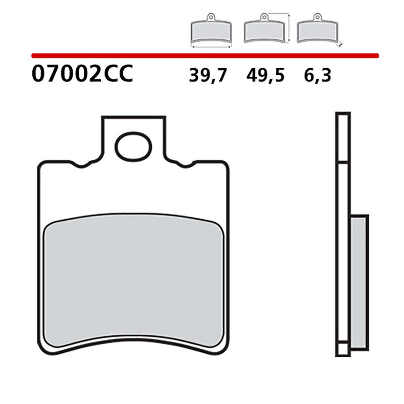 BREMBO KIT PASTIGLIE FRENO POST. MONTA SU BENELLI 491 ARMY 50 97-01-COD.07002