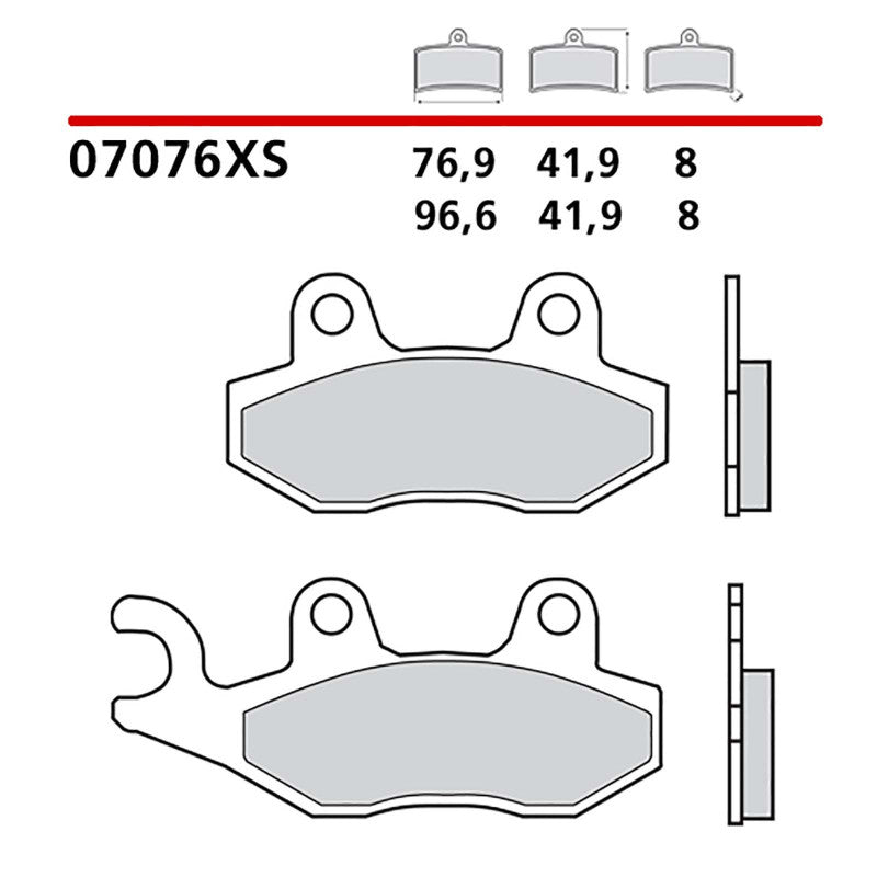 BREMBO KIT PASTIGLIE FRENO POST. MONTA SU BENELLI MACIS 125 10-15-COD.07076XS