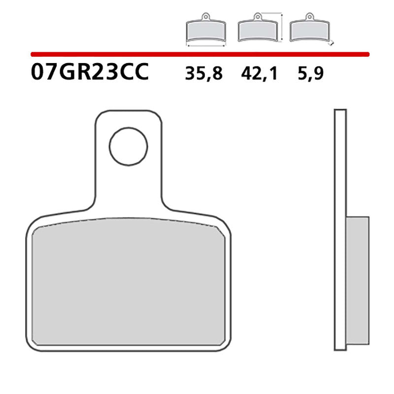 BREMBO KIT PASTIGLIE FRENO POST. MONTA SU BETA EVO 4T 300 10-18-COD.07GR23CC