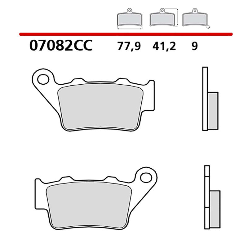 BREMBO KIT PASTIGLIE FRENO POST. MONTA SU BMW C400 GT 19-21-COD.07082