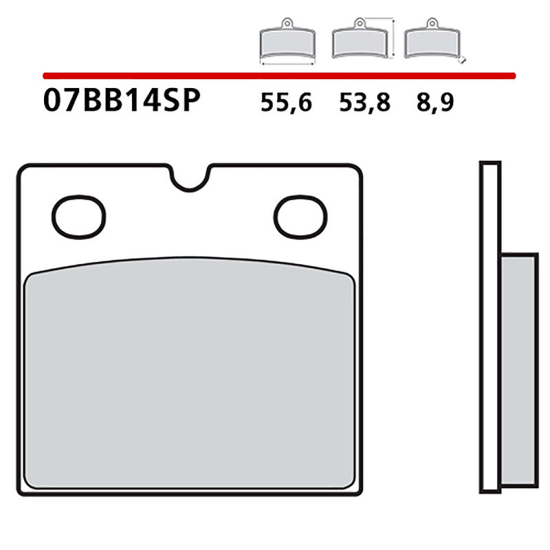 BREMBO KIT PASTIGLIE FRENO POST. MONTA SU BMW K 1200 RS 1200/ABS 96-00-COD.07BB14SP