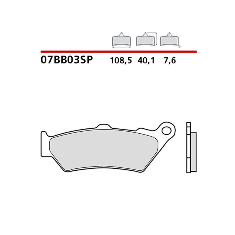BREMBO KIT PASTIGLIE FRENO POST. MONTA SU BMW K 1600 GTL 1600 11-16-COD.07BB03SP