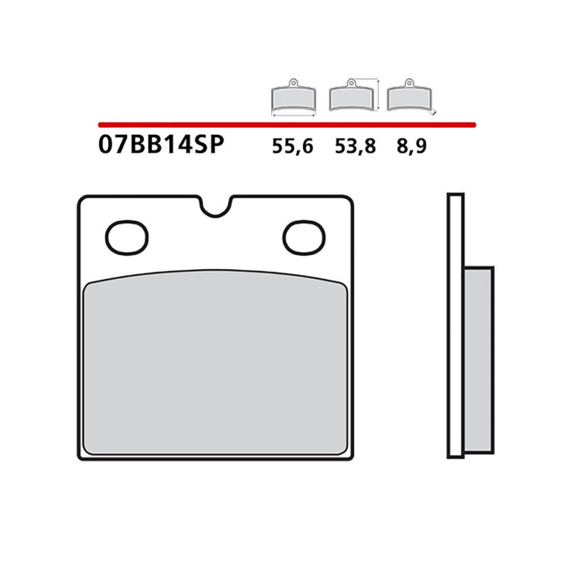 BREMBO KIT PASTIGLIE FRENO POST. MONTA SU BMW R 1100 RS 1100 96-01-COD.07BB14SP