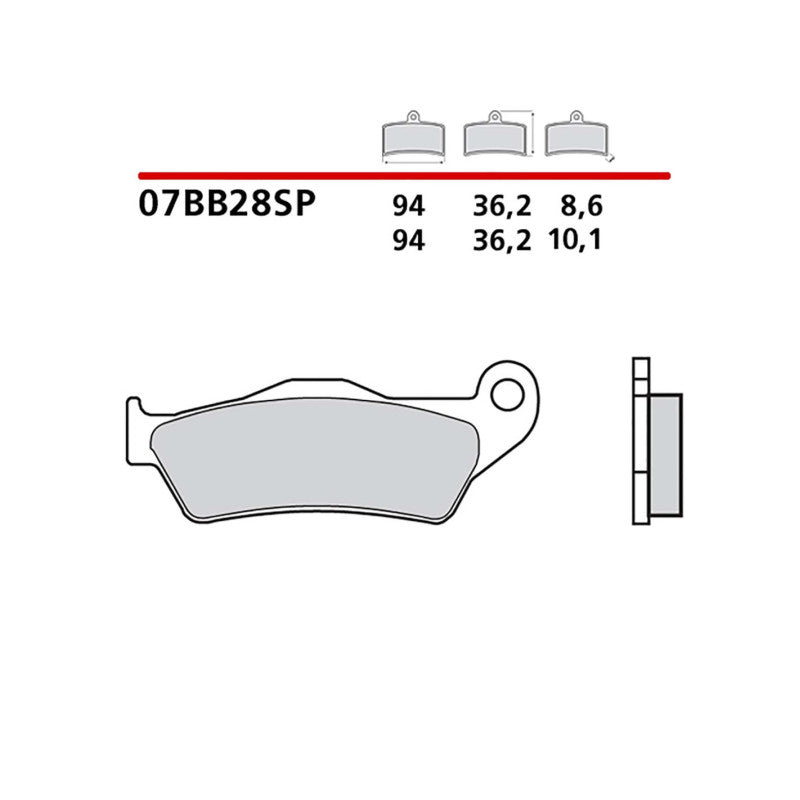 BREMBO KIT PASTIGLIE FRENO POST. MONTA SU BMW R 1200 GS 1200 08-12-COD.07BB28SP