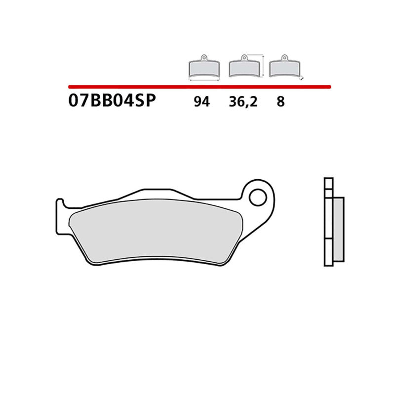 BREMBO KIT PASTIGLIE FRENO POST. MONTA SU DUCATI MULTISTRADA S 950 2021-COD.07BB04SP