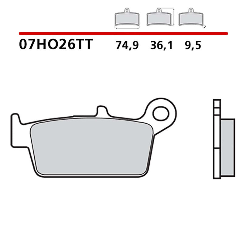 BREMBO KIT PASTIGLIE FRENO POST. MONTA SU GAS GAS EC FSR 515 05-09-COD.07HO26TT