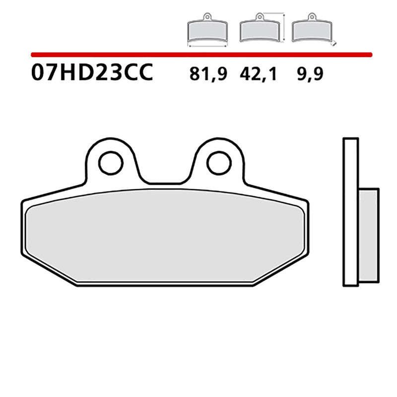BREMBO KIT PASTIGLIE FRENO POST. MONTA SU HARLEY D. FLFB FAT BOY 1750 18-20-COD.07HD23CC