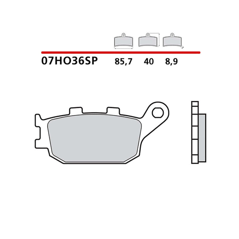 BREMBO KIT PASTIGLIE FRENO POST. MONTA SU HONDA CB1100 EX 17-20-COD.07HO36SP