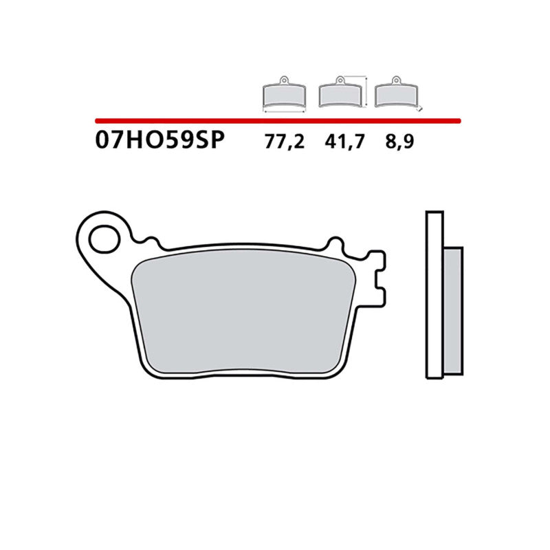BREMBO KIT PASTIGLIE FRENO POST. MONTA SU HONDA CBR RR 1000 09-11-COD.07HO59SP