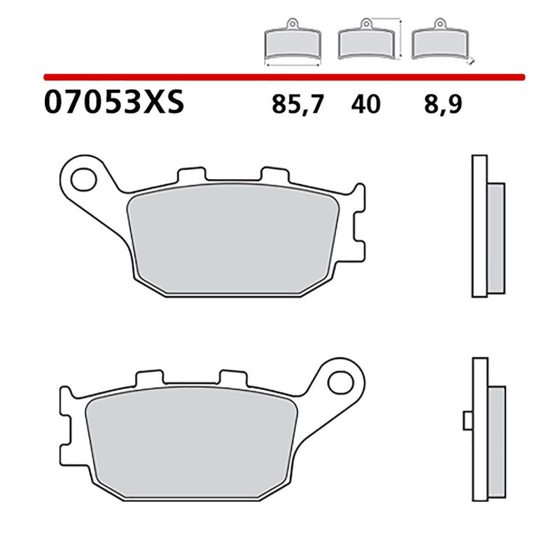 BREMBO KIT PASTIGLIE FRENO POST. MONTA SU HONDA FORZA (NSS A) 250 00-01-COD.07053XS