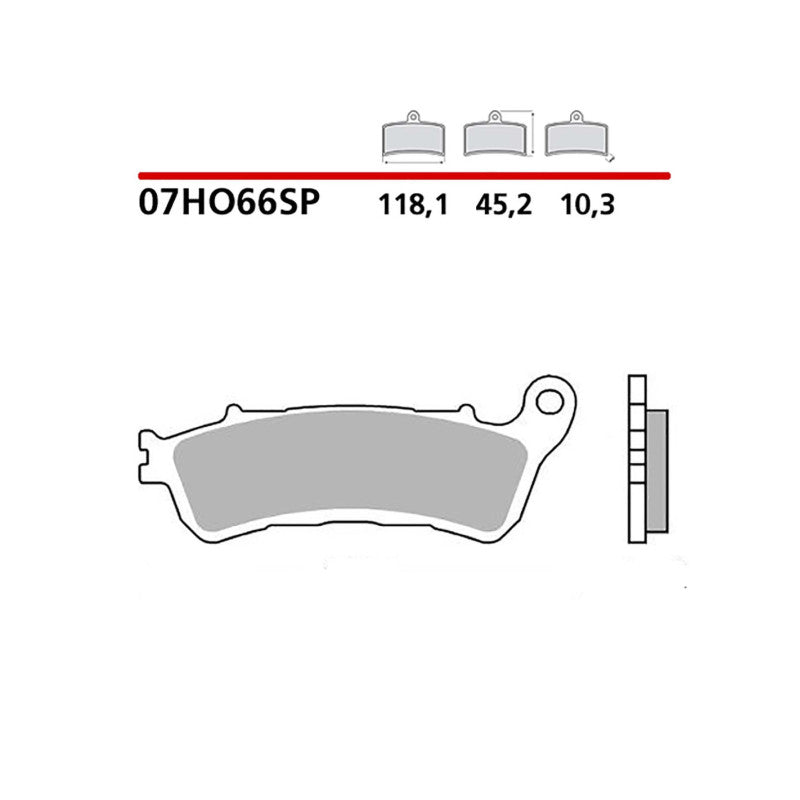 BREMBO KIT PASTIGLIE FRENO POST. MONTA SU HONDA GL GOLD WING ABS 1800 2020-COD.07HO66SP