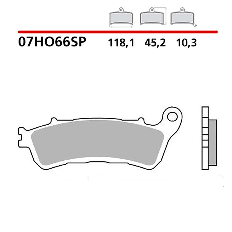 BREMBO KIT PASTIGLIE FRENO POST. MONTA SU HONDA GL GOLD WING TOUR DTC 1800 2020-COD.07HO66SP