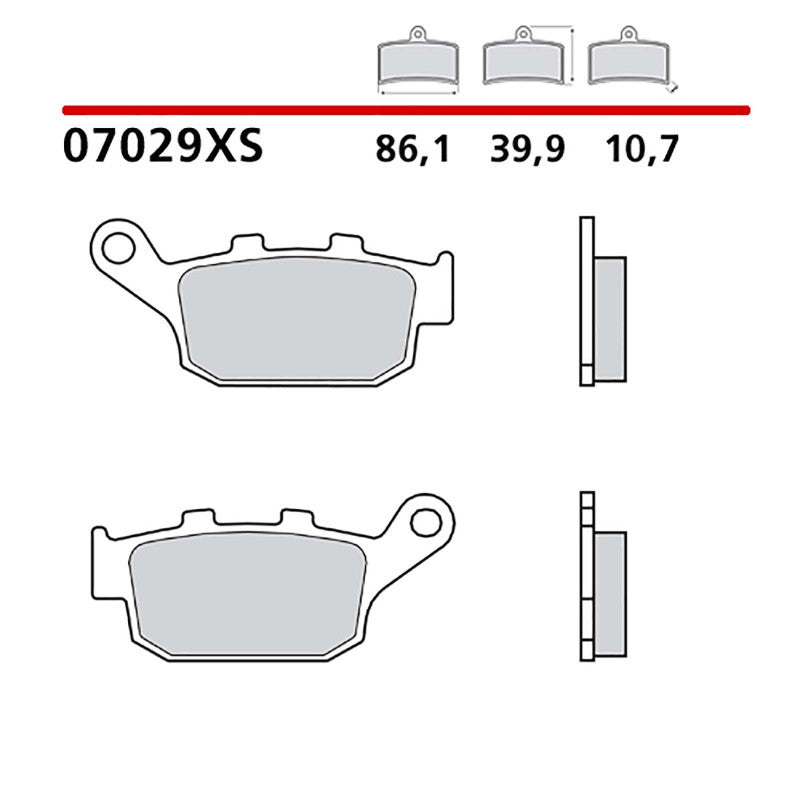 BREMBO KIT PASTIGLIE FRENO POST. MONTA SU HONDA PANTHEON (FES ) 2T 150 03-03-COD.07029XS