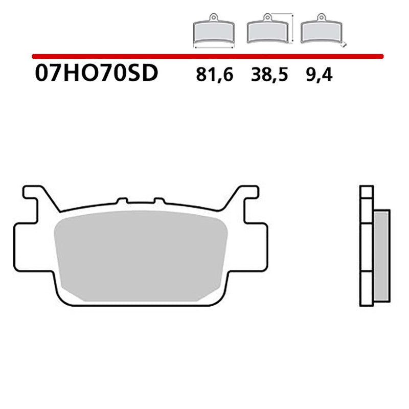 BREMBO KIT PASTIGLIE FRENO POST. MONTA SU HONDA TALON X-4 1000 20-20-COD.07HO70SD
