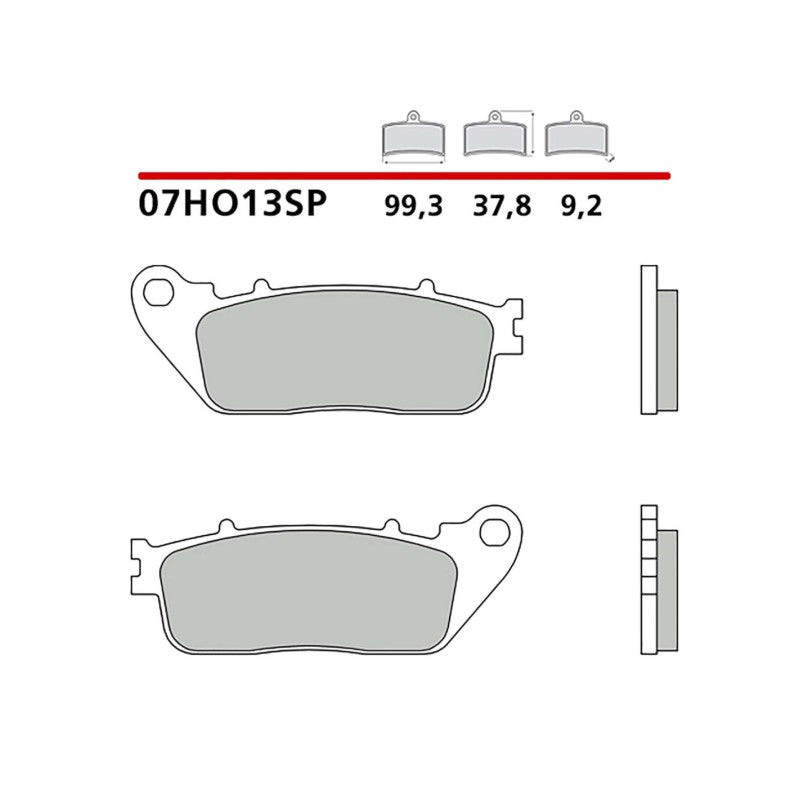 BREMBO KIT PASTIGLIE FRENO POST. MONTA SU HONDA VFR F ABS 800 17-20-COD.07HO13SP