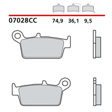 BREMBO KIT PASTIGLIE FRENO POST. MONTA SU HONDA XR M MOTARD 50 05-05-COD.07028